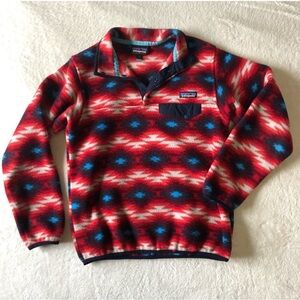 Patagonia Synchilla Lightweight Snap-T Pullover Aztec Red